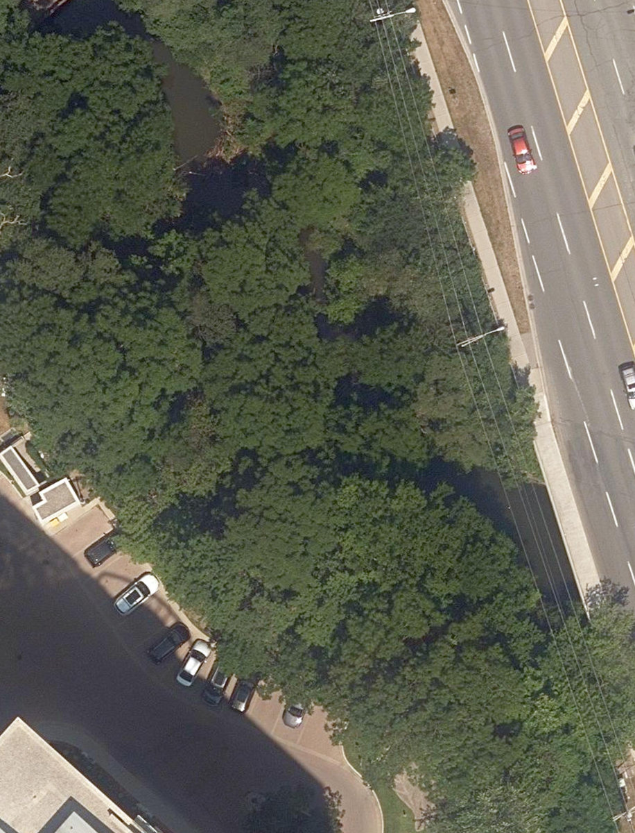 Ron Watson Park, aerial top-down view
