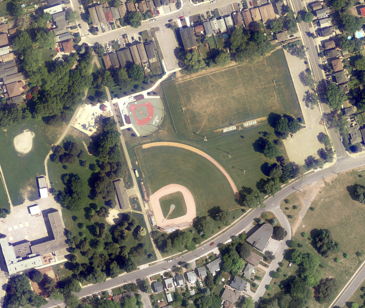 Highview Park, aerial top-down view