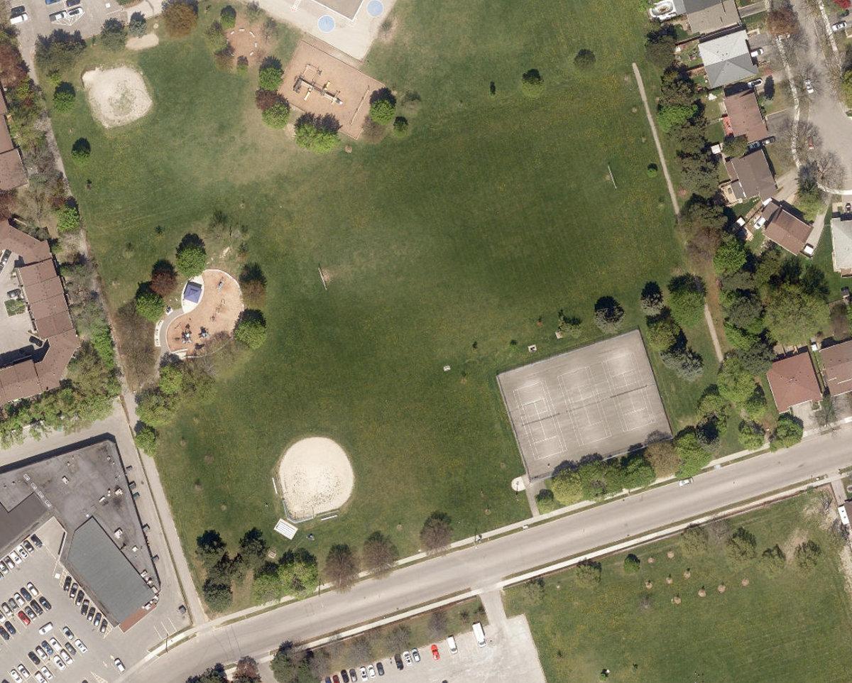 Cliffwood Park, aerial top-down view