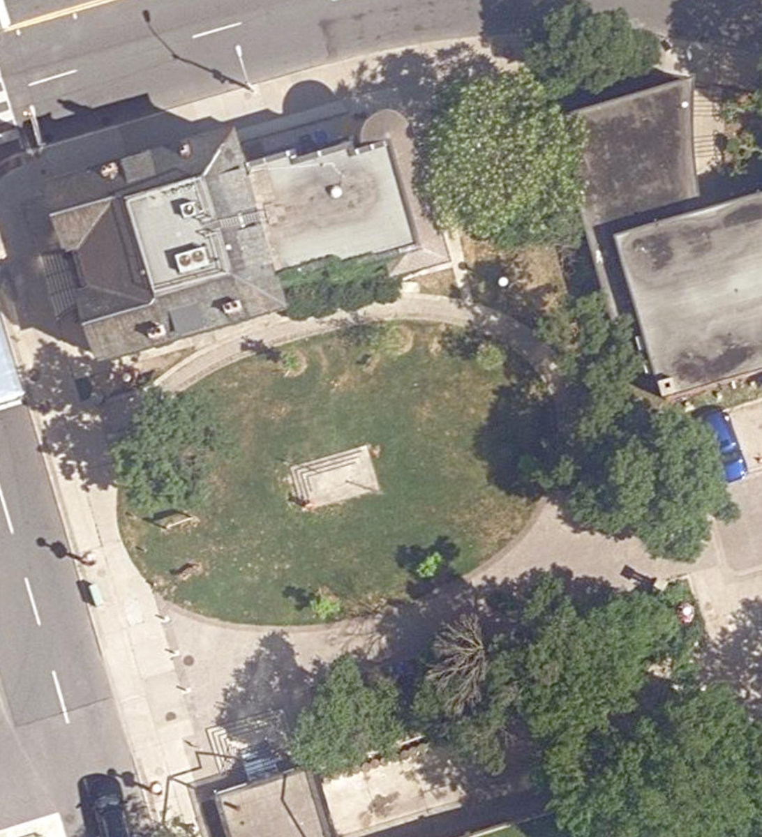 Asquith Green Park, aerial top-down view