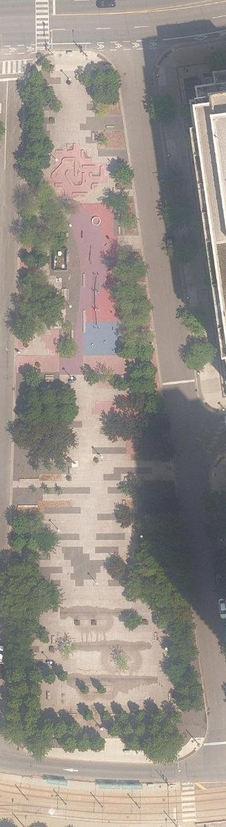 June Callwood Park, aerial top-down view