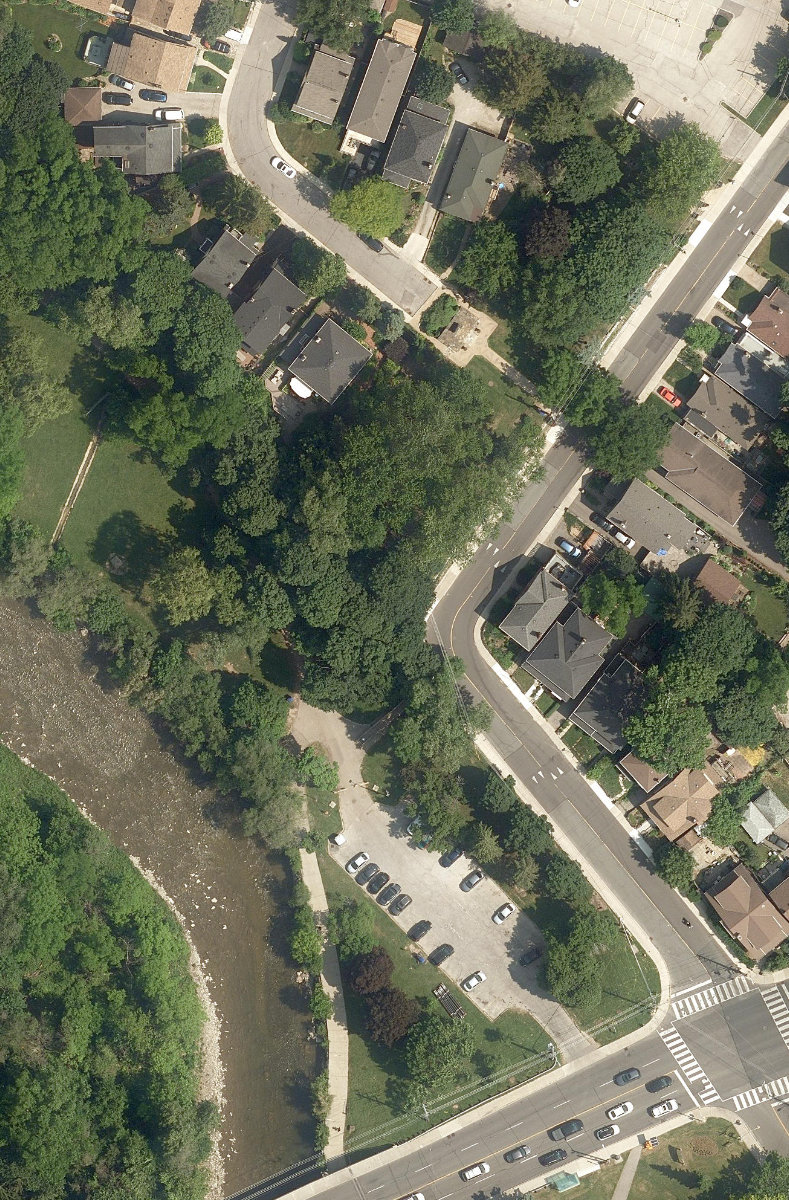 Memorial Park - York, aerial top-down view