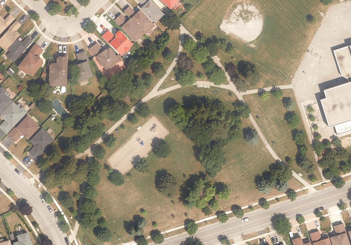 Harvest Moon Park, aerial top-down view