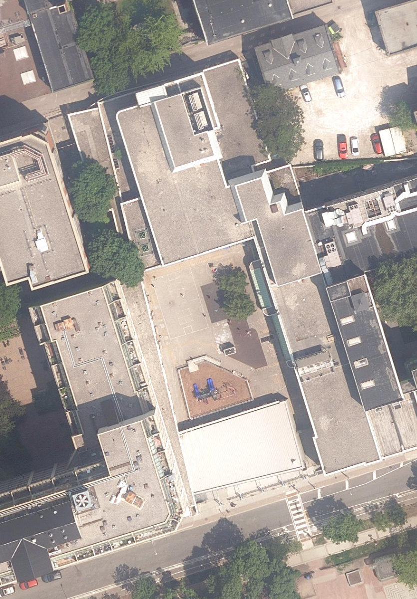 ST. LAWRENCE COMMUNITY RECREATION CENTRE - Building Grounds, aerial top-down view