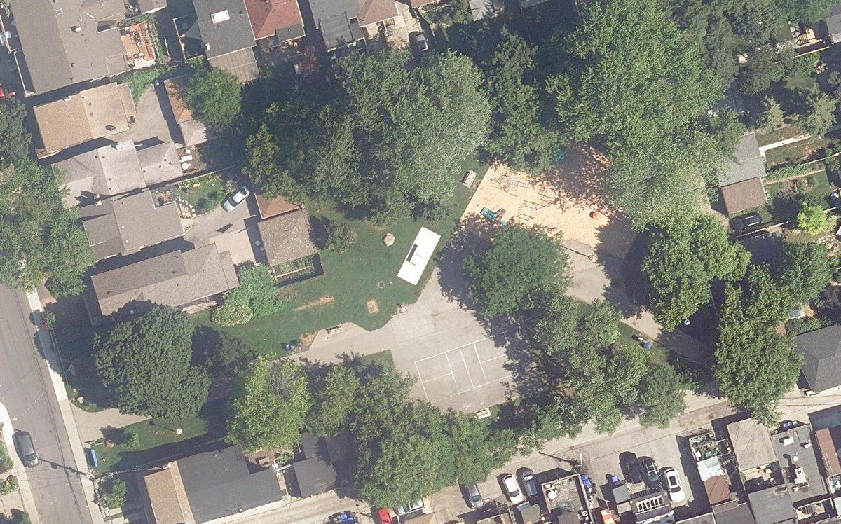 Graham Park, aerial top-down view