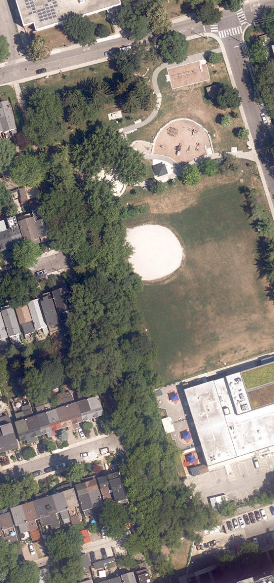 Kempton Howard Park, aerial top-down view