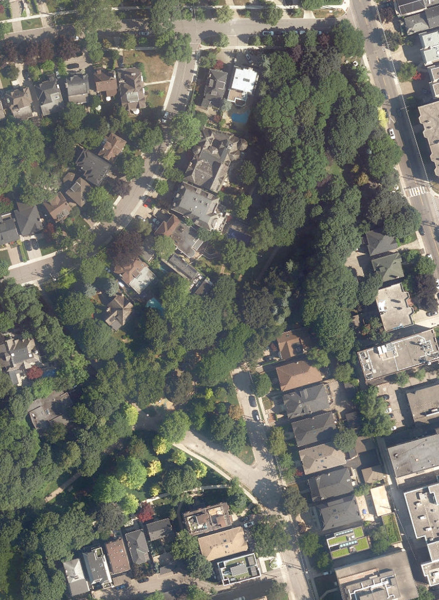 Suydam Park, aerial top-down view