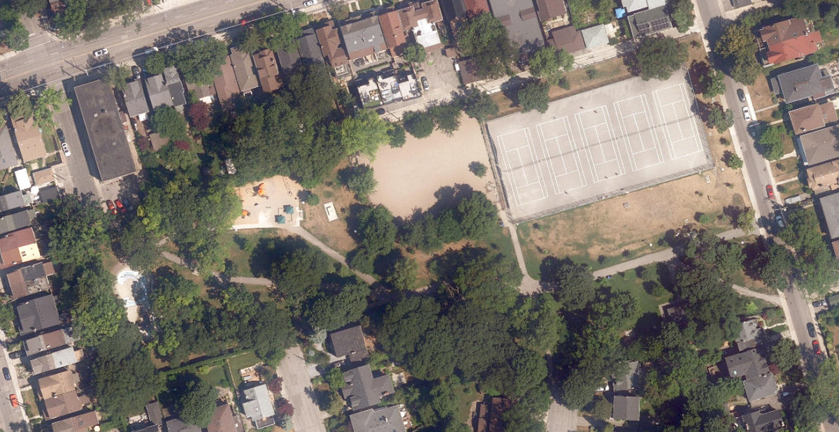 Norwood Park, aerial top-down view