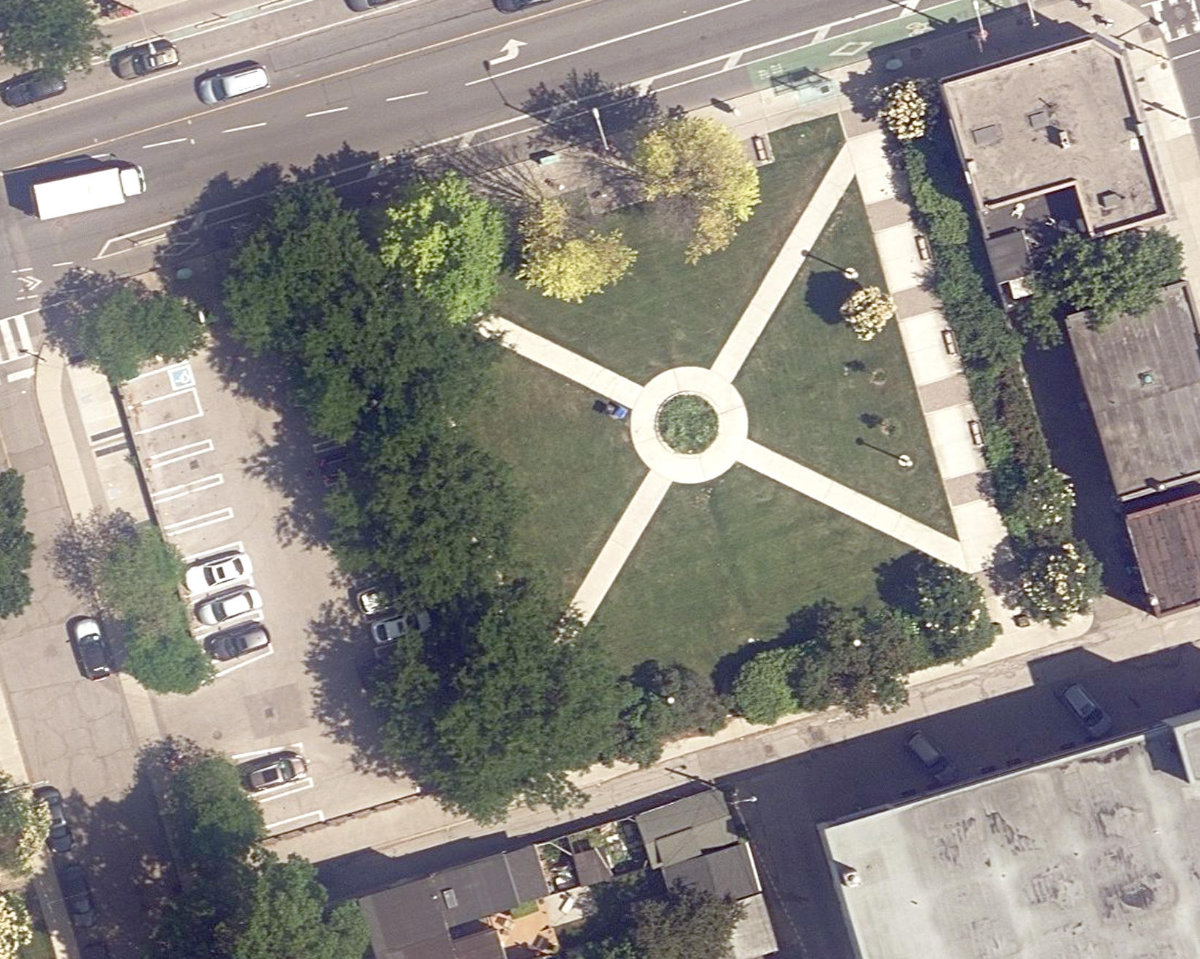 Robertson Parkette, aerial top-down view