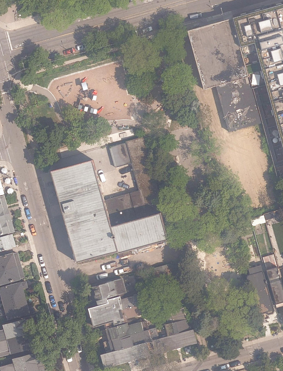 Charles G. Williams Park, aerial top-down view