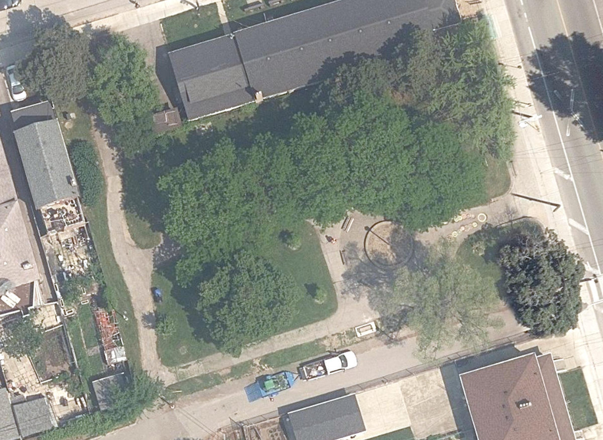 Charles Brereton Park, aerial top-down view