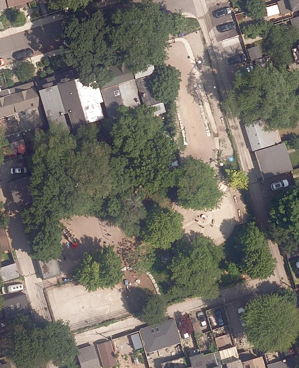 Hideaway Park, aerial top-down view