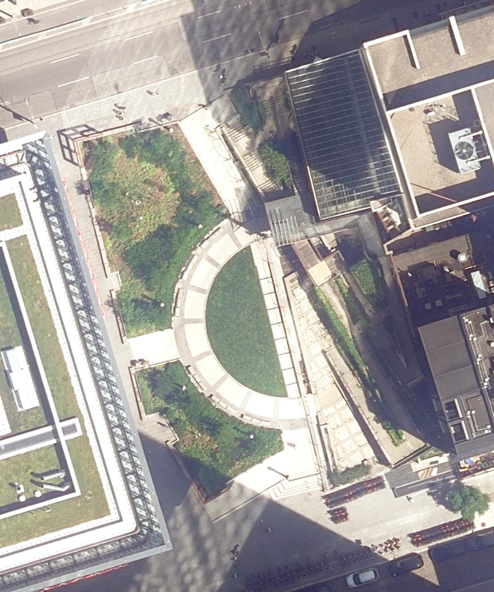 Cloud Gardens, aerial top-down view