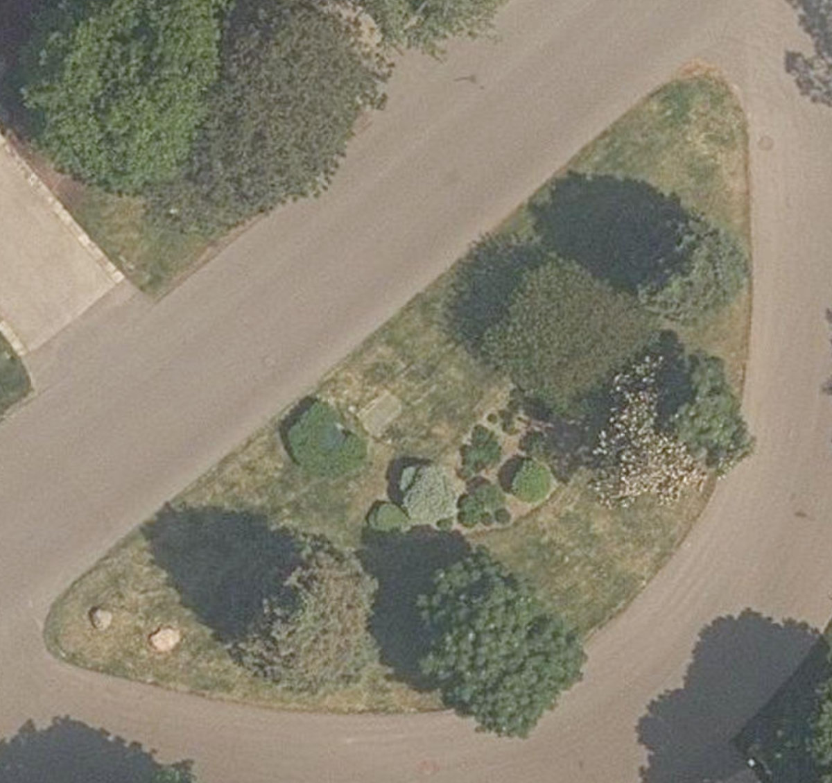 Twyford Rd Traffic Island, site photograph