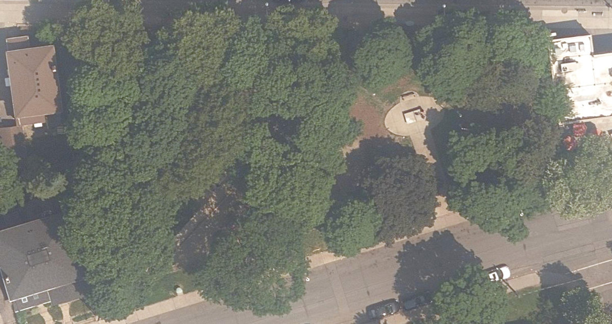 Malta Park, aerial top-down view