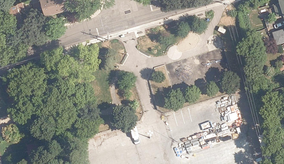 Roseneath Park, aerial top-down view