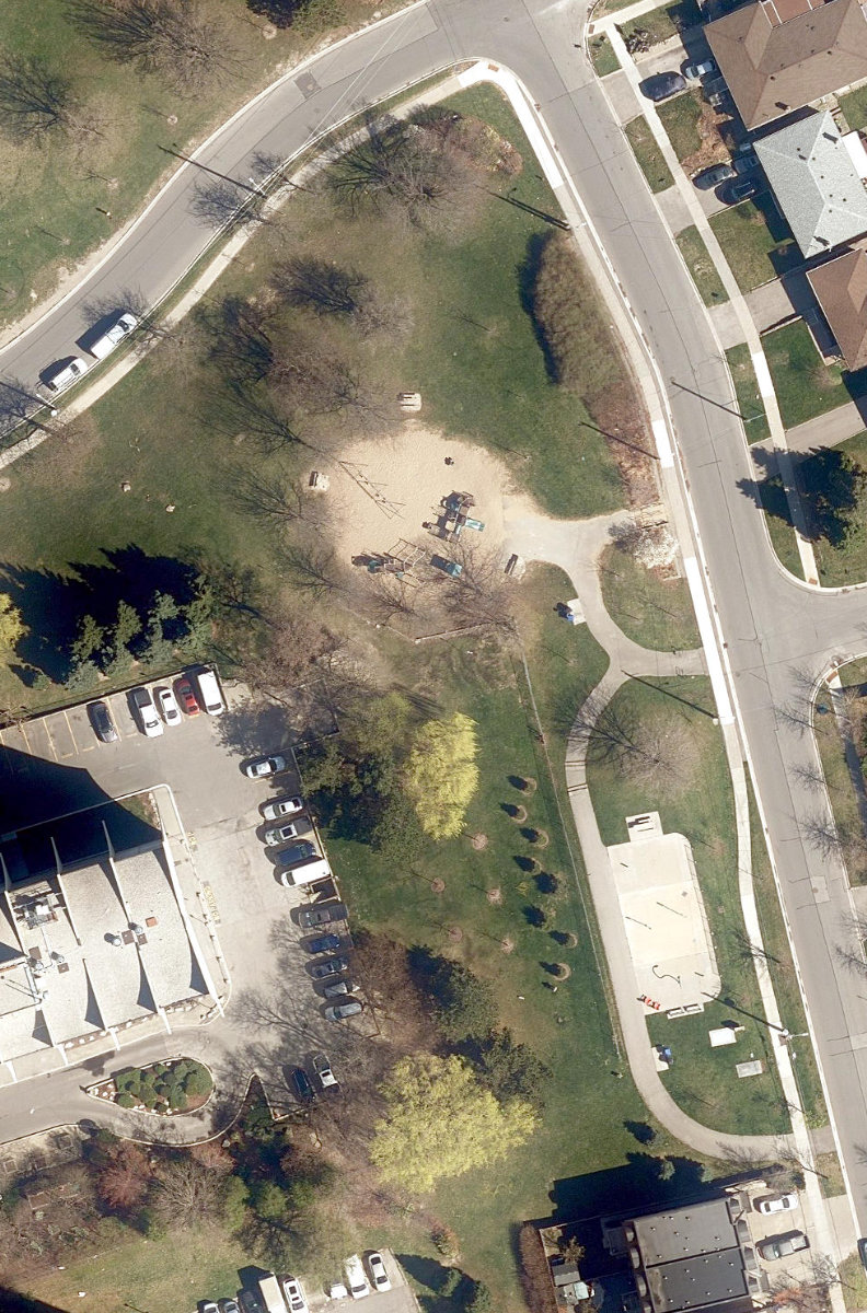 Belmar Park, aerial top-down view