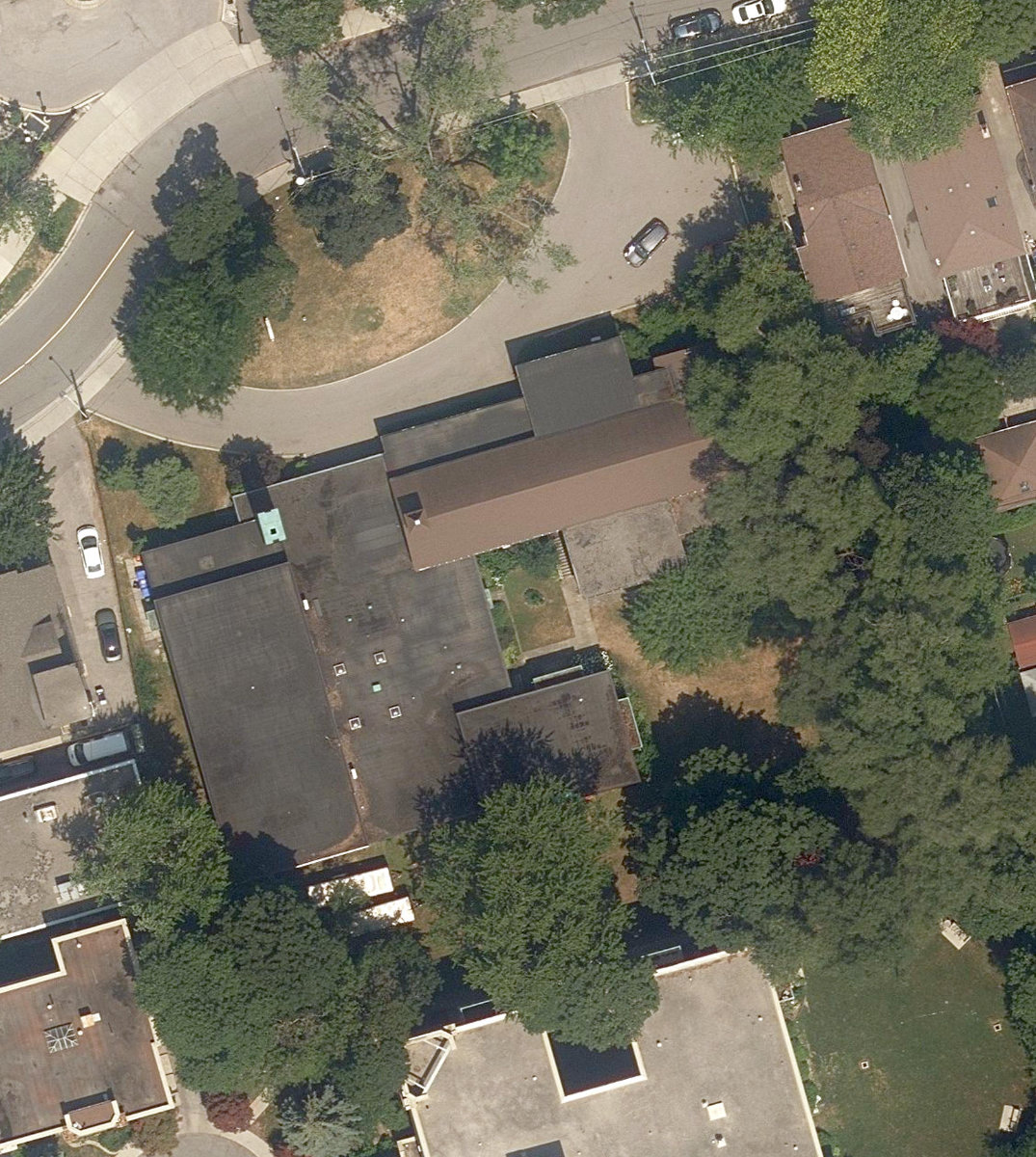ST. LEONARD'S CHURCH - Building Grounds, aerial top-down view