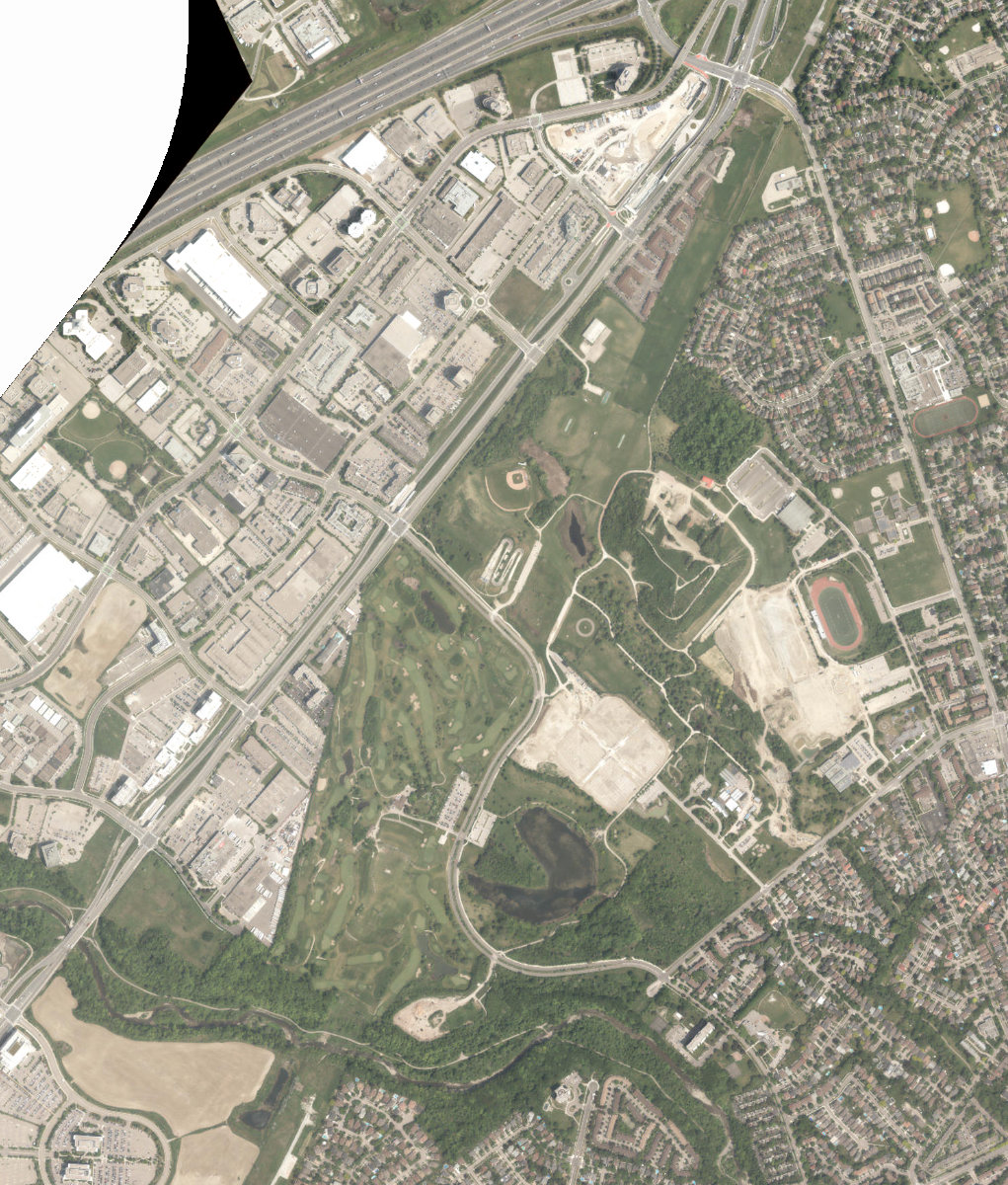 Centennial Park - Etobicoke, aerial top-down view