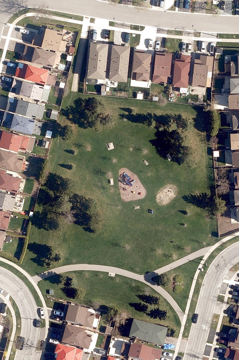 Kay Park, aerial top-down view