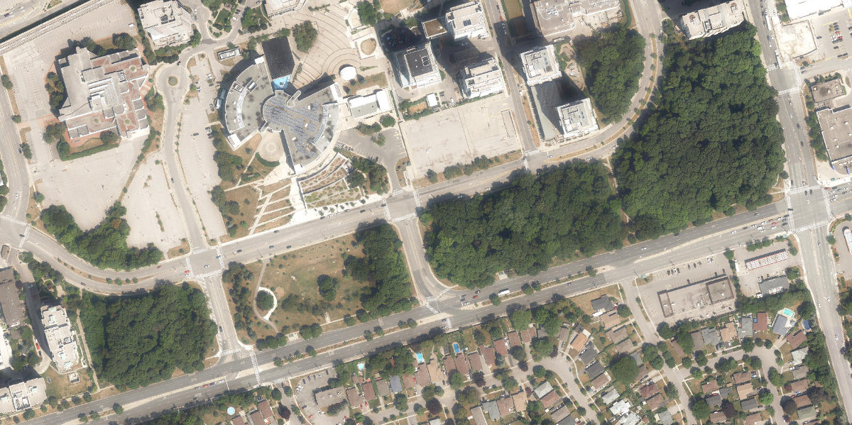Frank Faubert Wood Lot, aerial top-down view