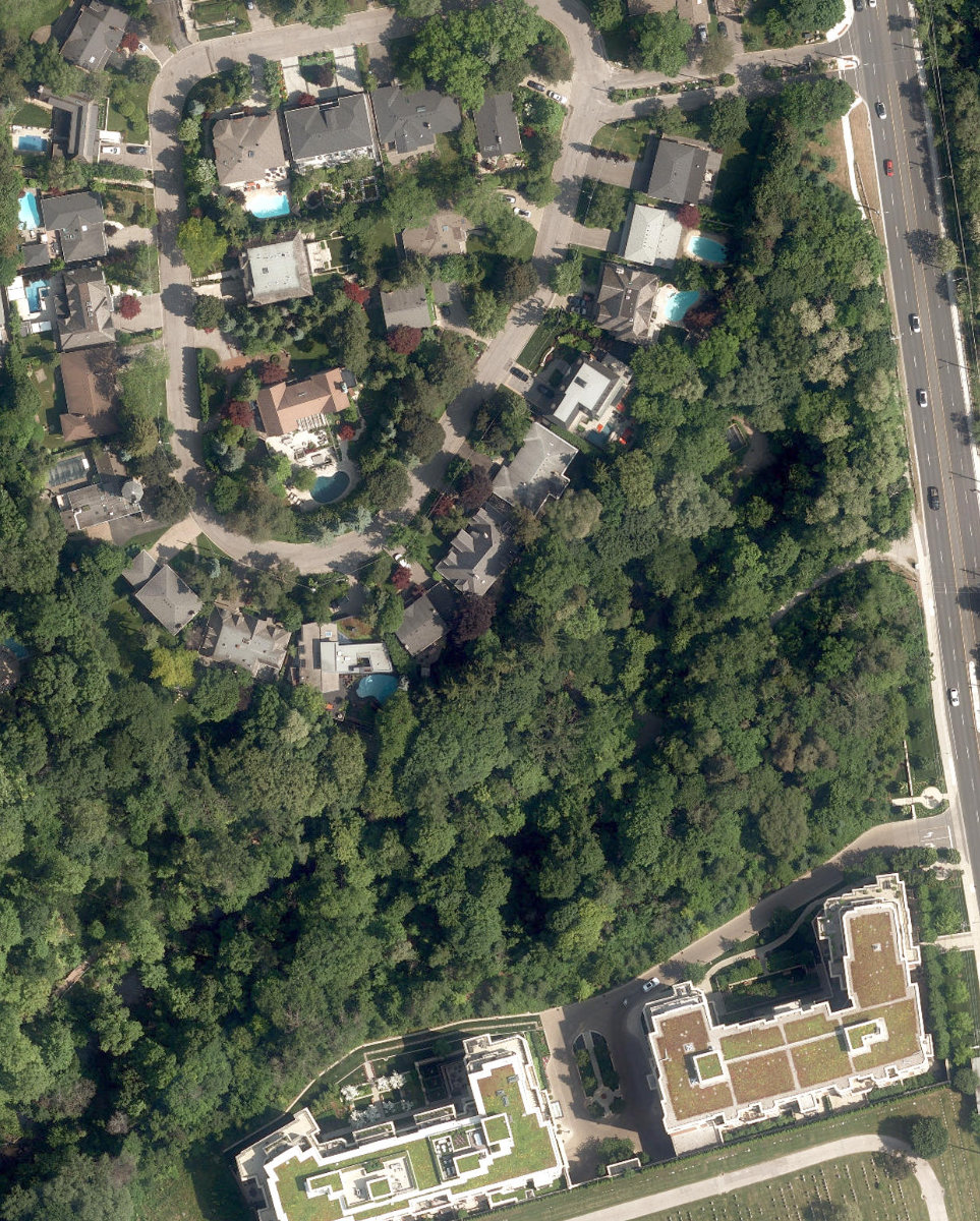Sunnydene Park, aerial top-down view