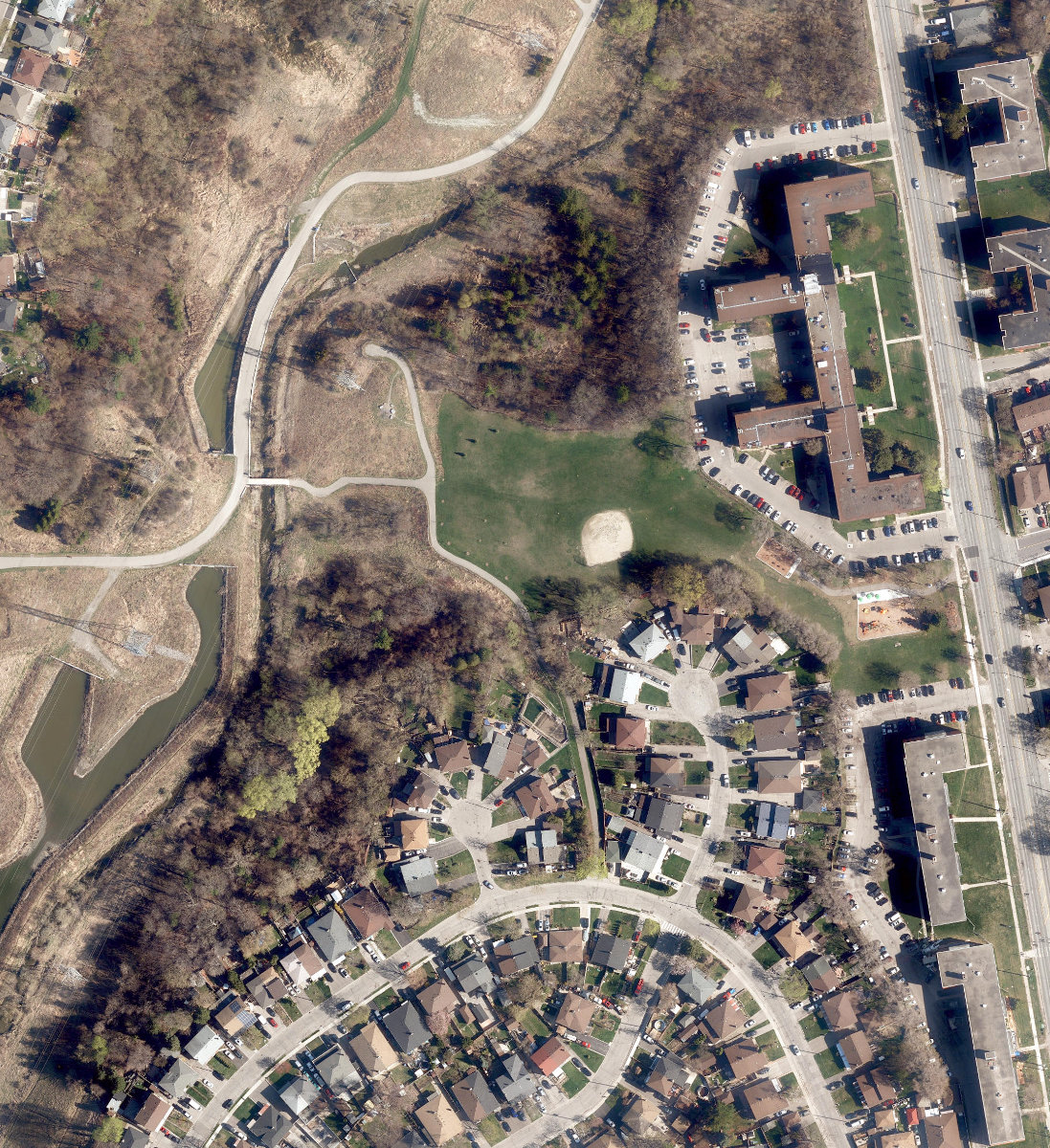 St. Lucie Park, aerial top-down view