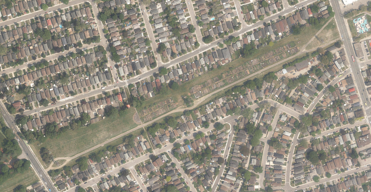 Marie Baldwin Park, aerial top-down view