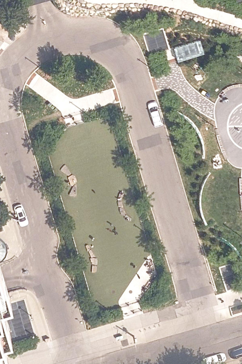 Breadalbane Park, aerial top-down view