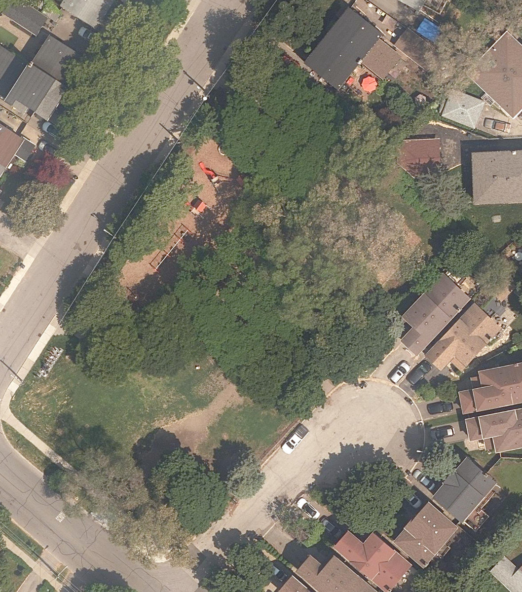 Florence Gell Park, aerial top-down view