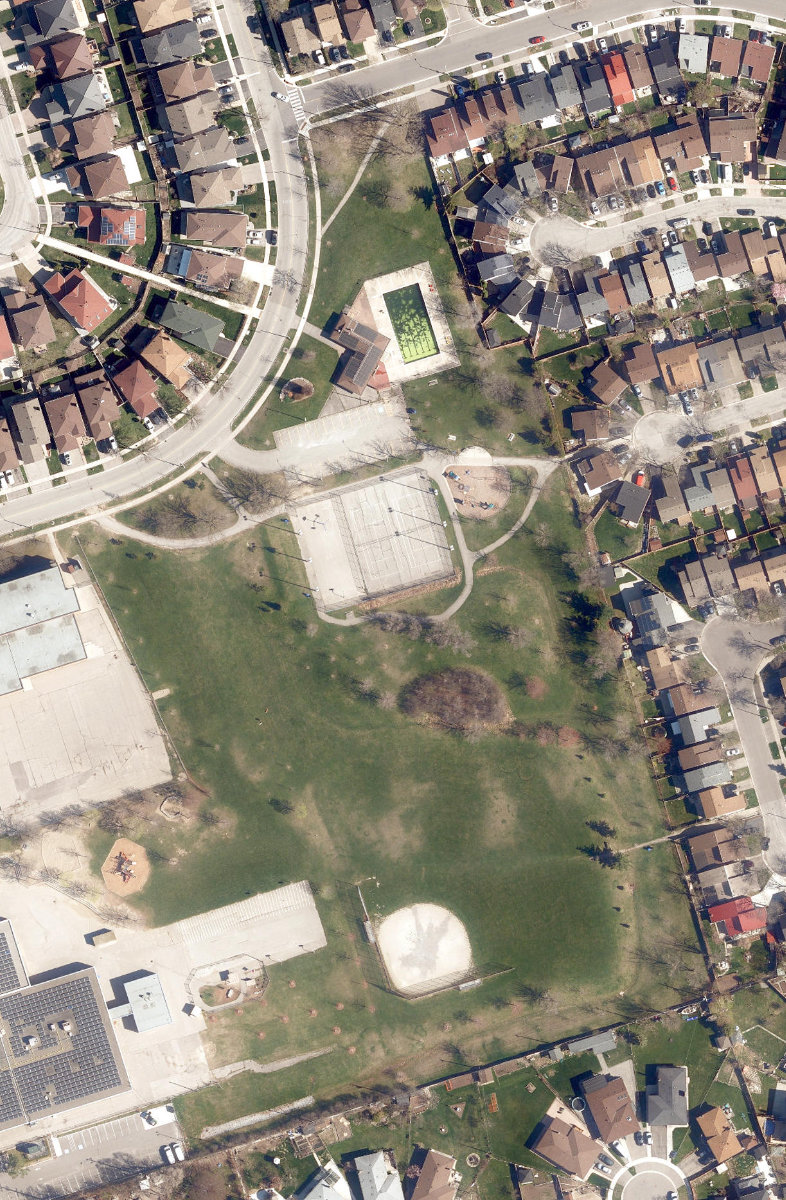 Gihon Spring Park, aerial top-down view