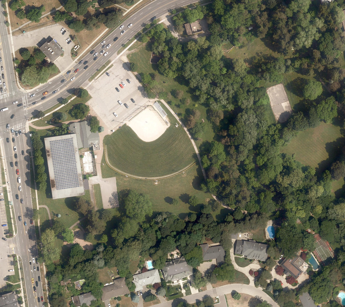 Irving Paisley Park, aerial top-down view