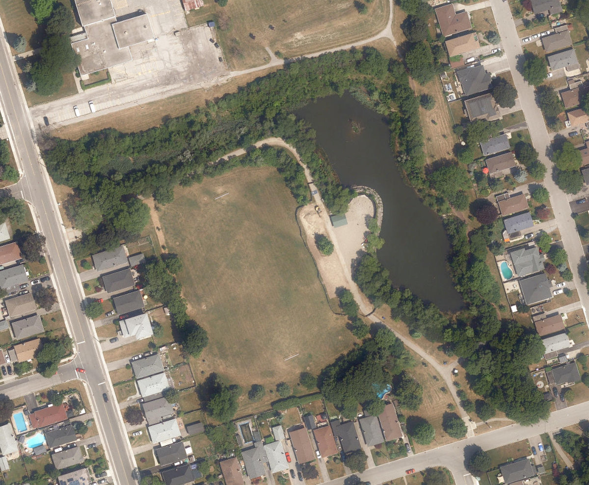 Terraview Park, aerial top-down view