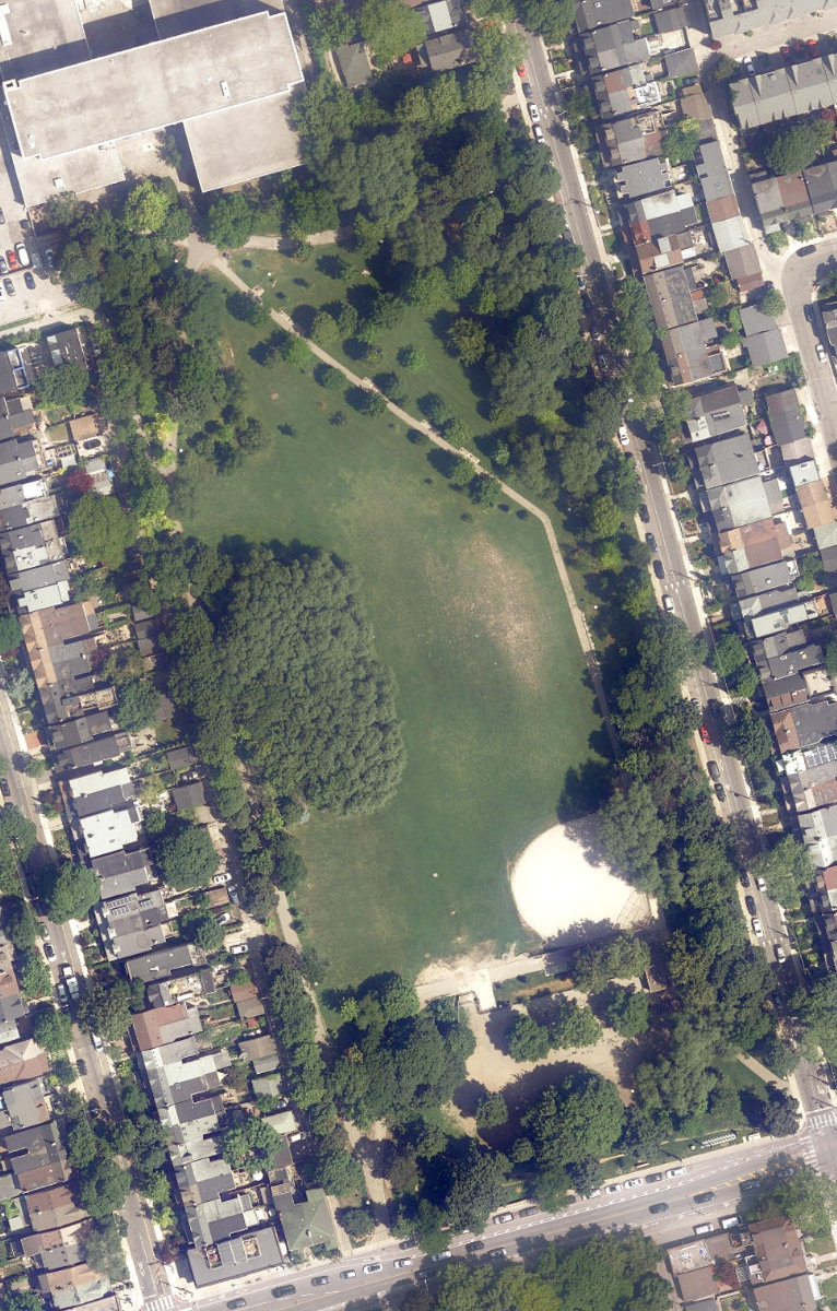 Bickford Park, aerial top-down view