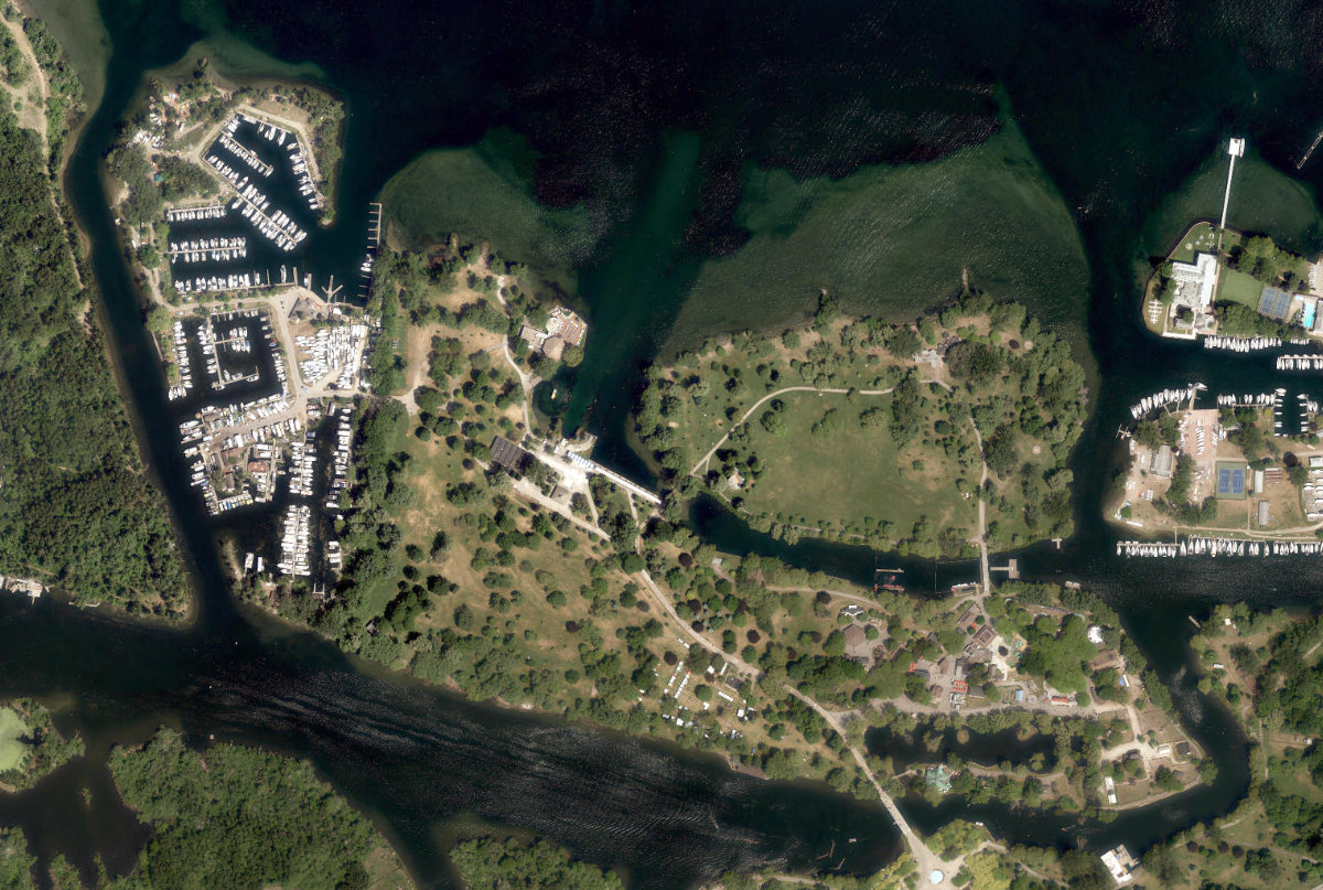 Toronto Islands - Island Park, aerial top-down view