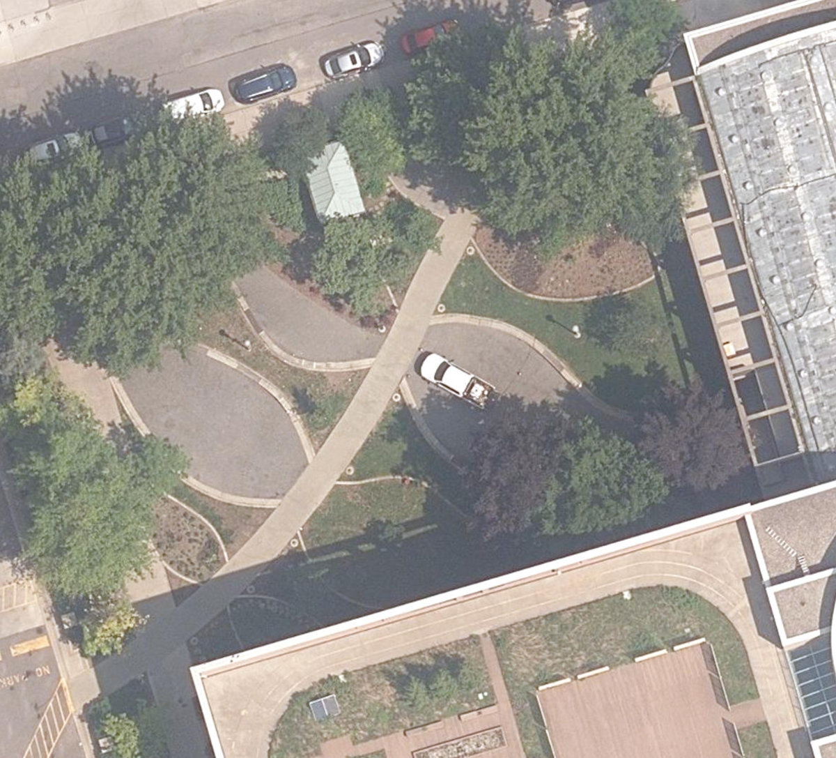 Opera Place, aerial top-down view