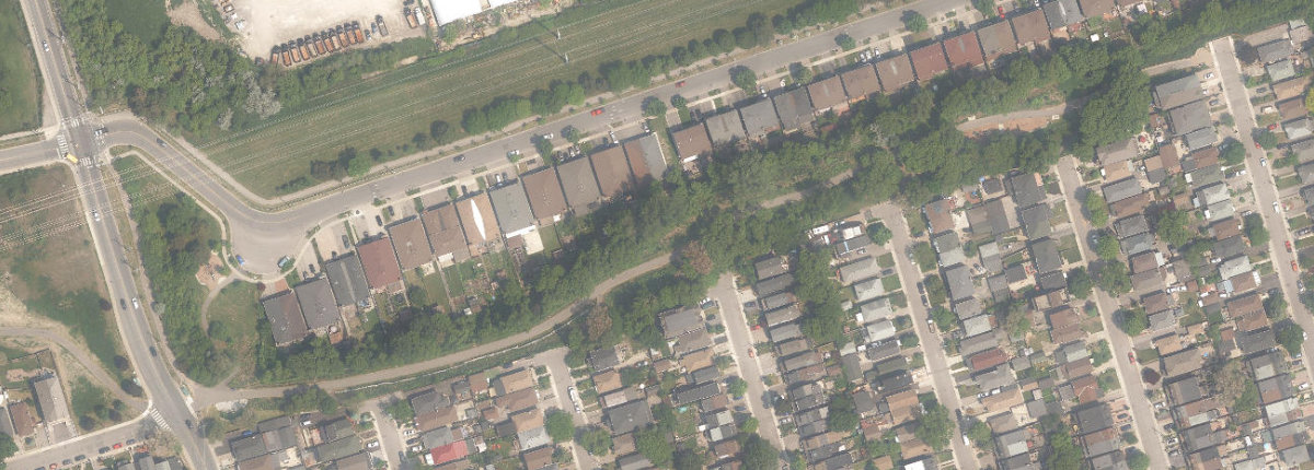 Gaffney Park, aerial top-down view