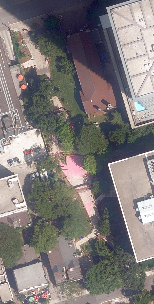 George Hislop Park, aerial top-down view