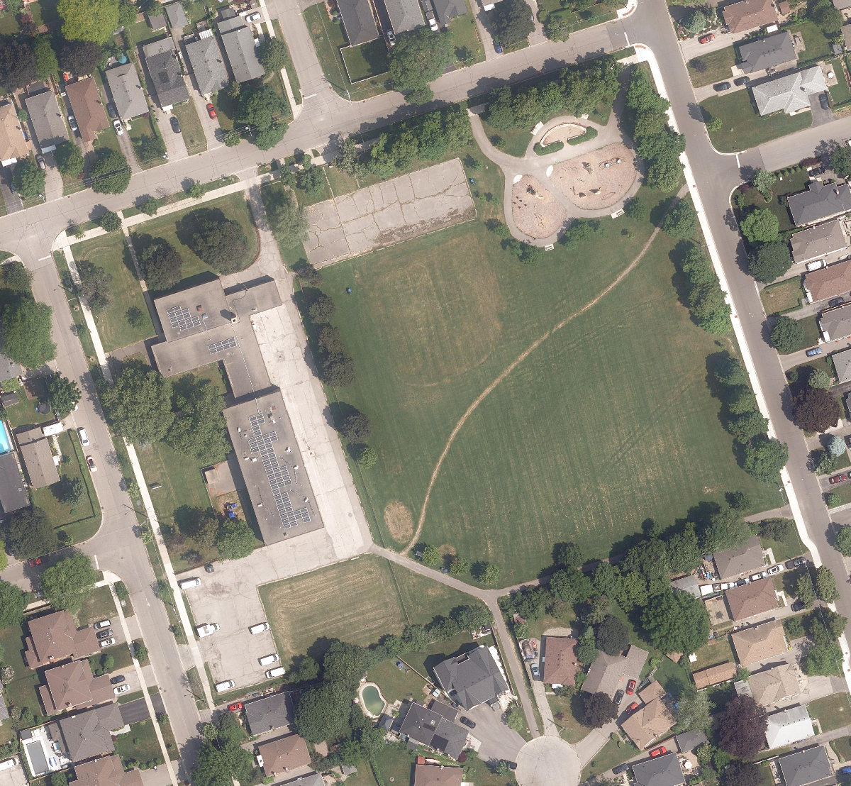 Silverhill Park, aerial top-down view