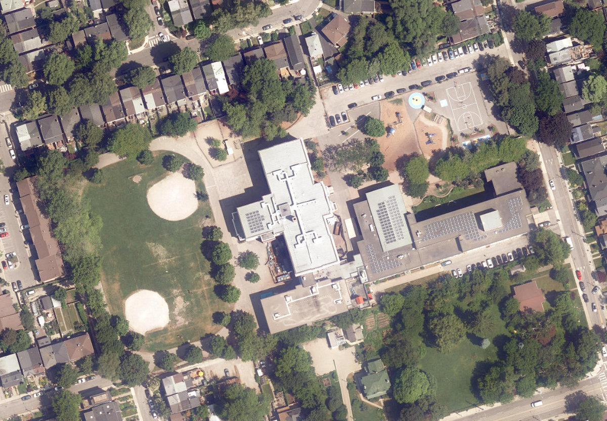 S.H. ARMSTRONG COMMUNITY CENTRE - Building Grounds, aerial top-down view