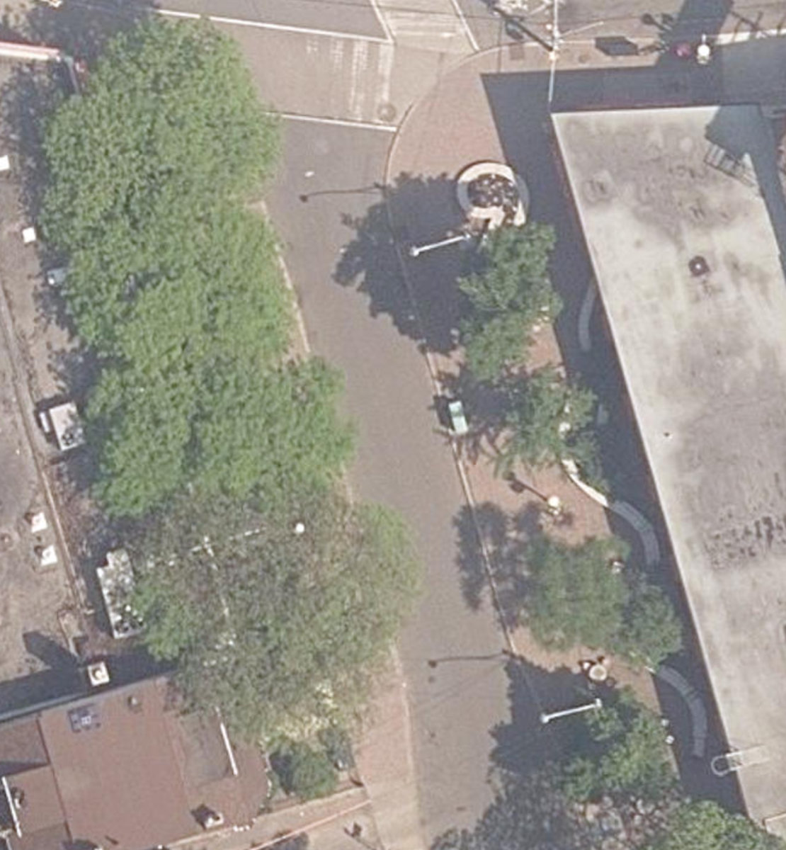 Grace - College Parkette, aerial top-down view