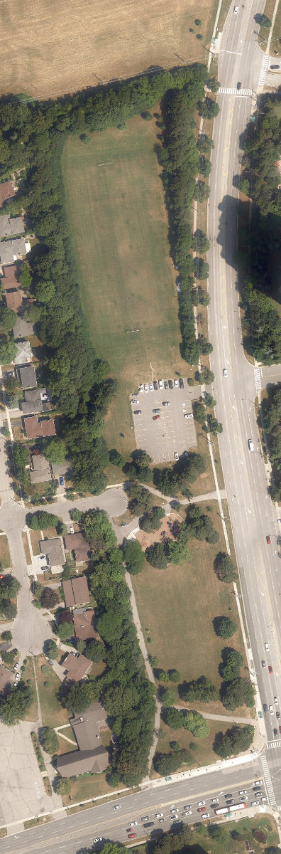 Skymark Park, aerial top-down view