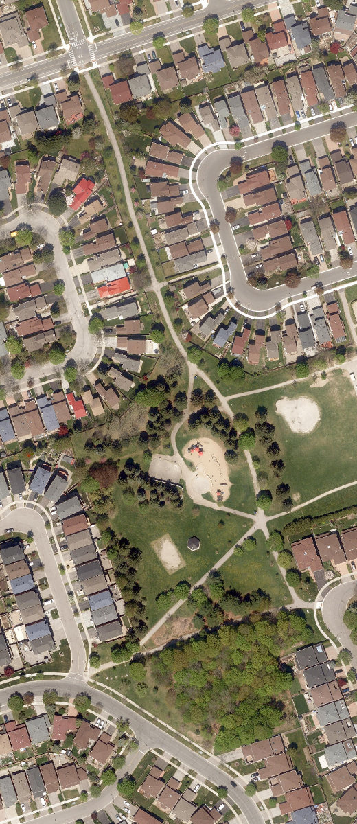 Sanwood Park, aerial top-down view