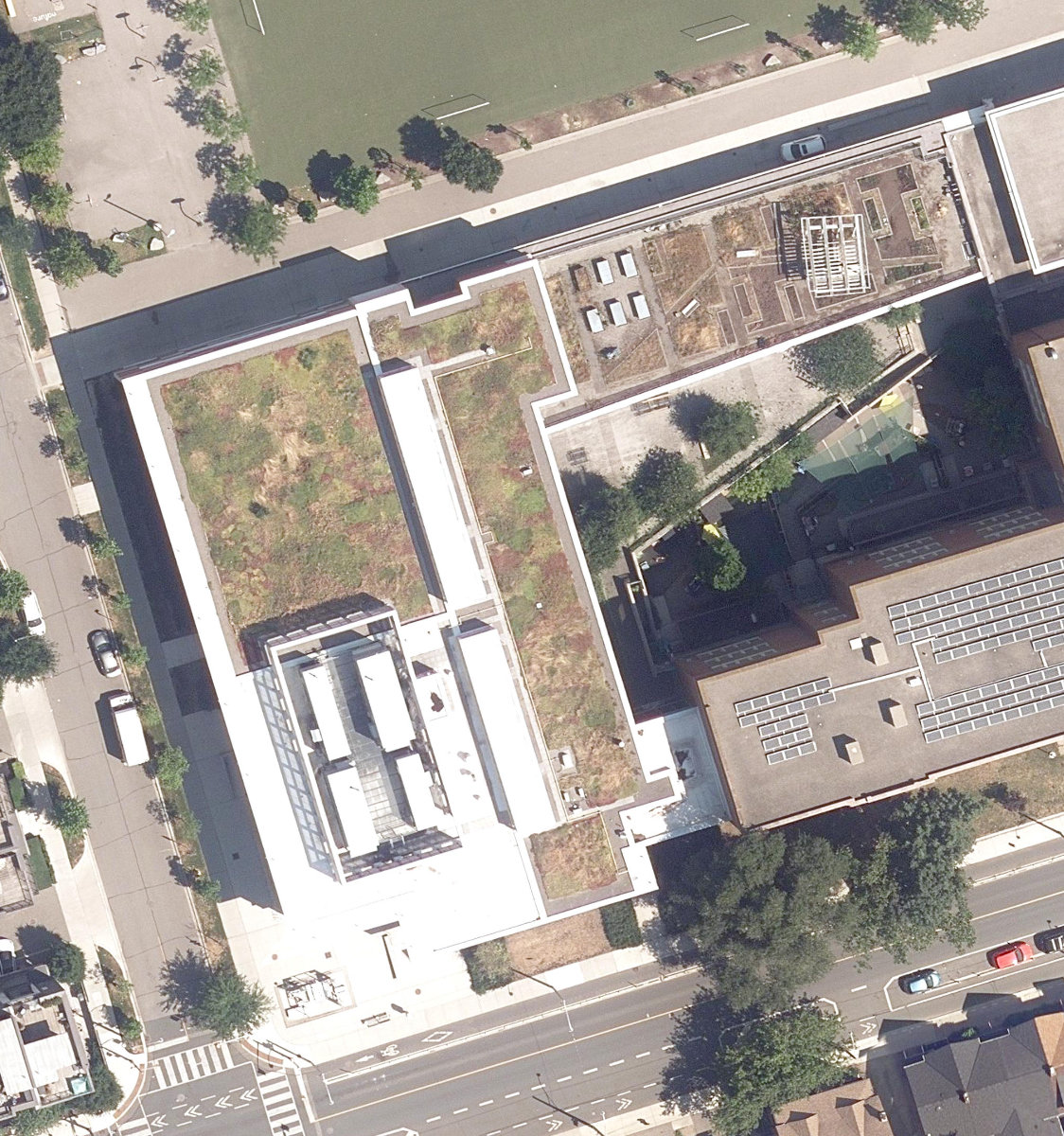 REGENT PARK COMMUNITY CENTRE - Building Grounds, aerial top-down view