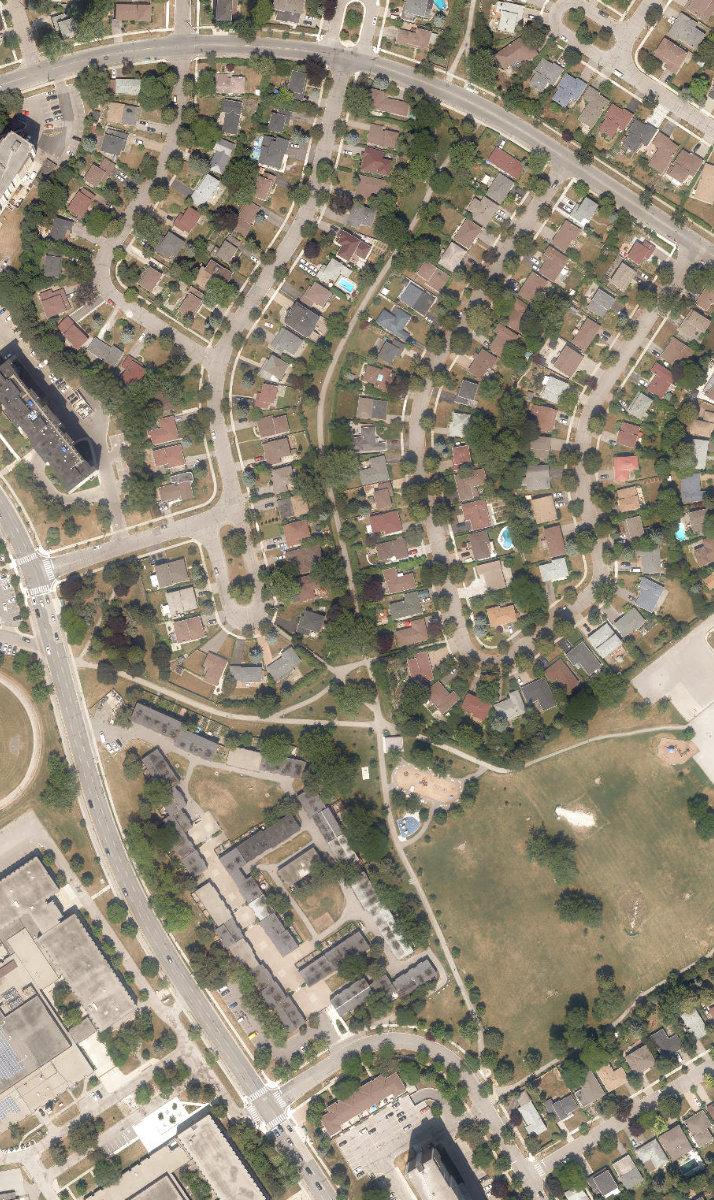 Godstone Park, aerial top-down view
