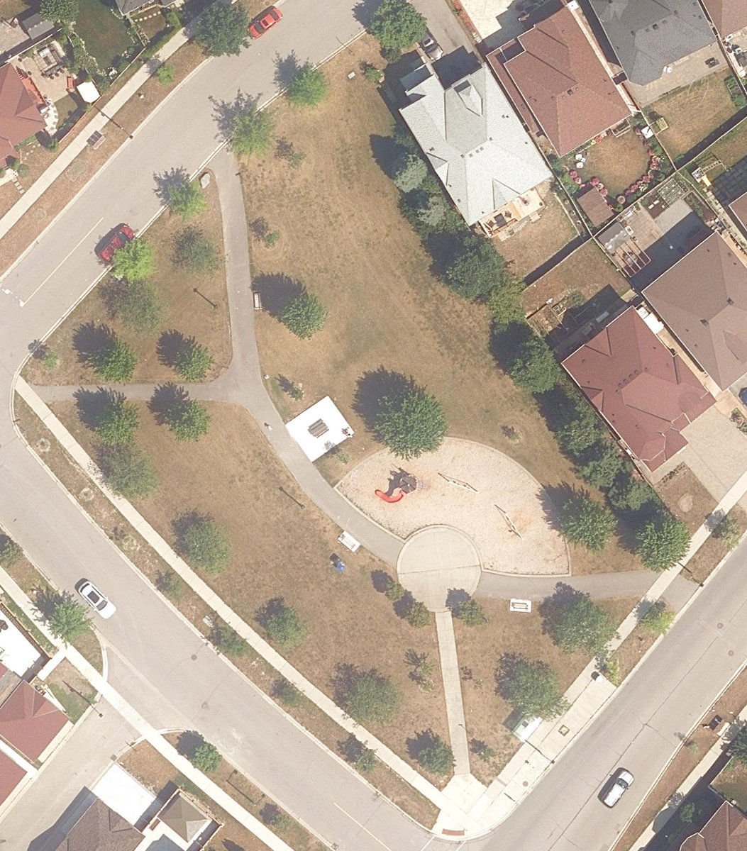 Nightstar Park, aerial top-down view