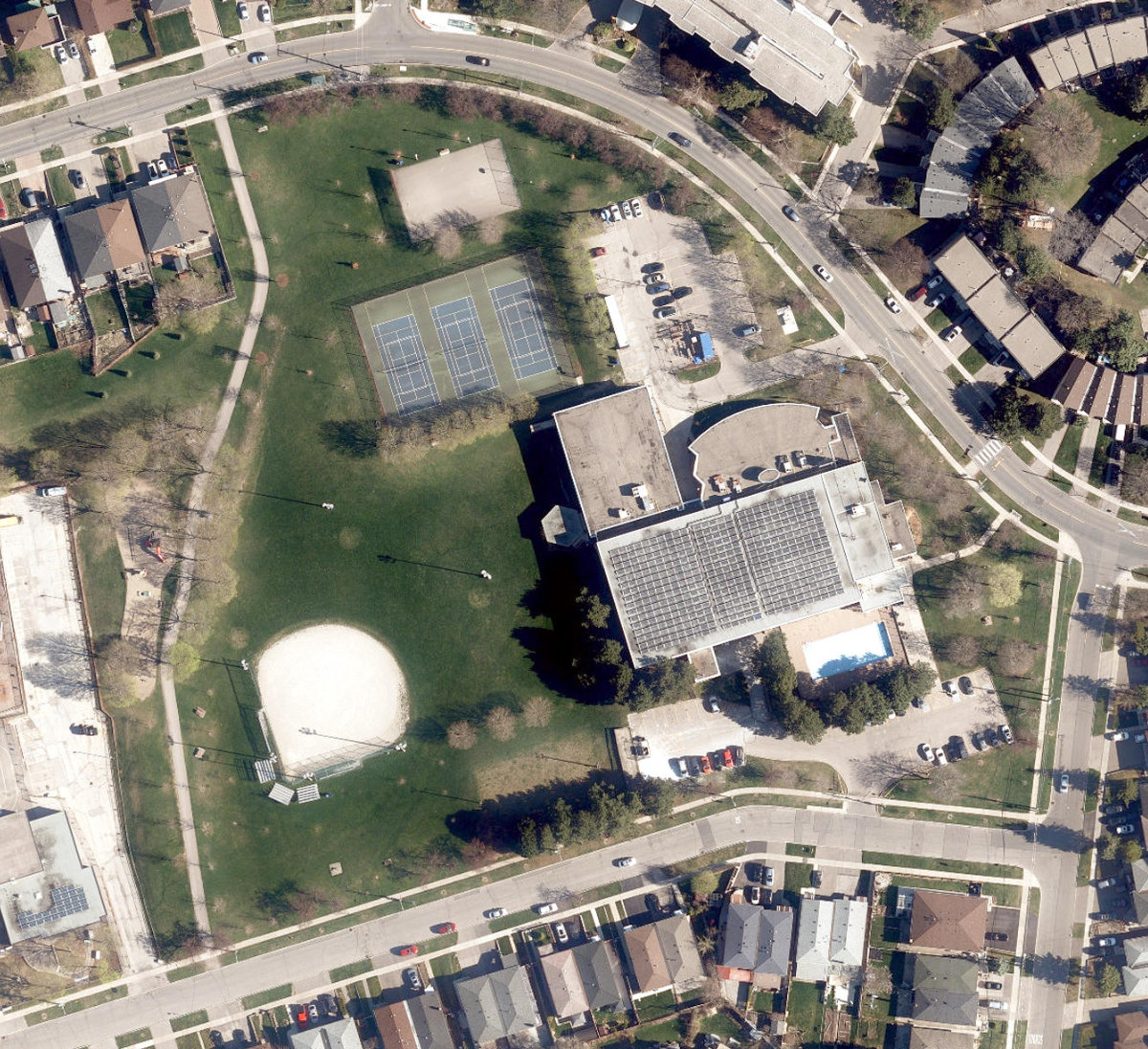 Grandravine Park, aerial top-down view