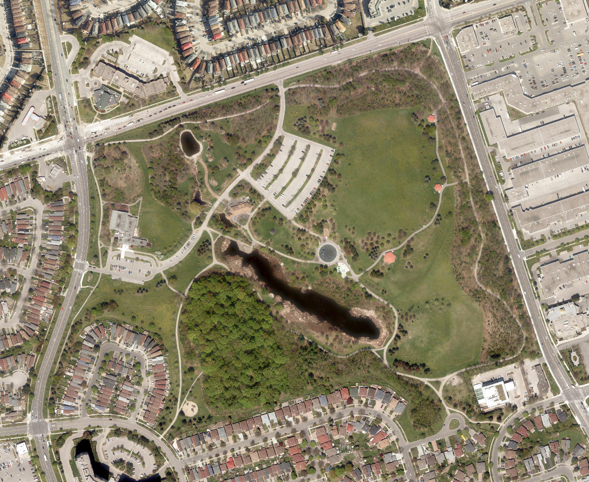 Milliken Park, aerial top-down view