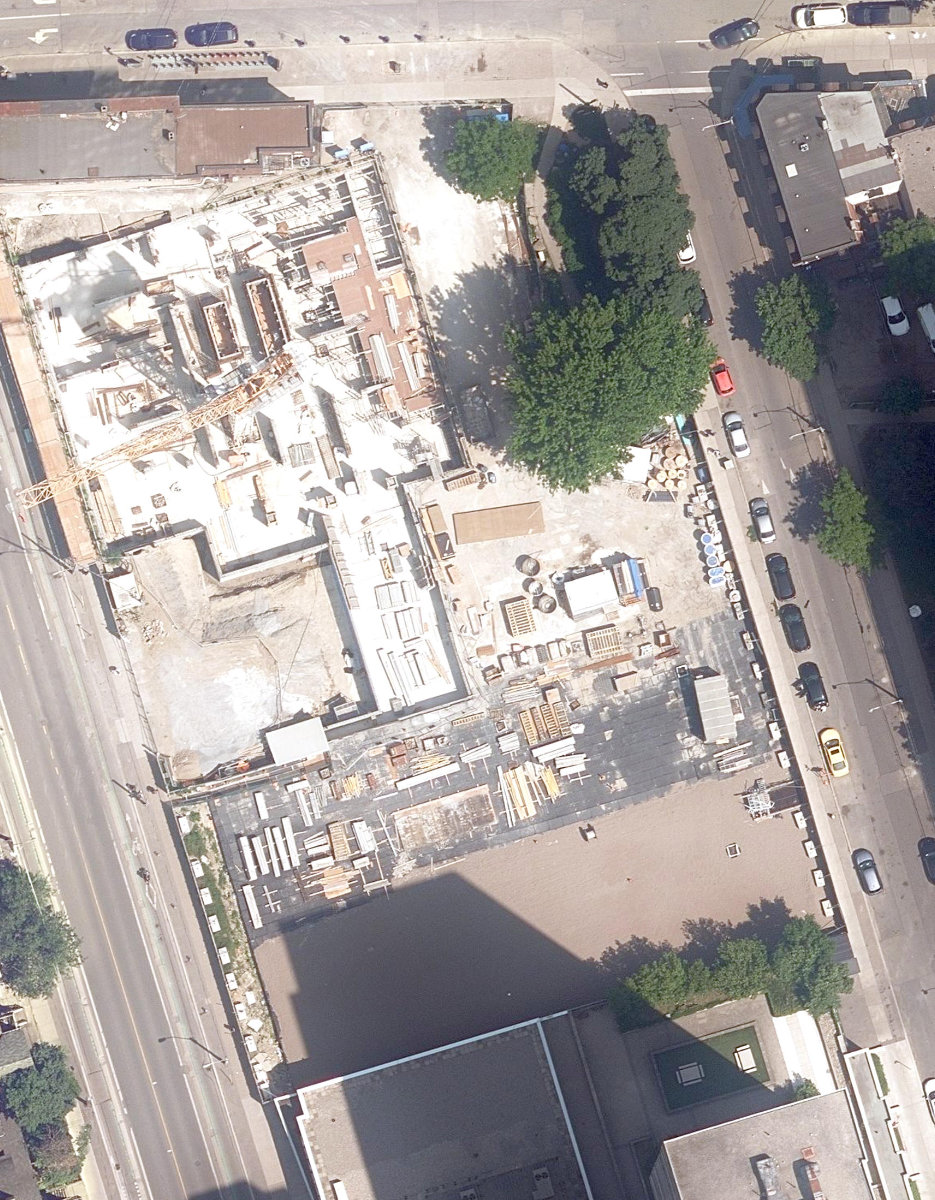 St. James Town West Park, aerial top-down view