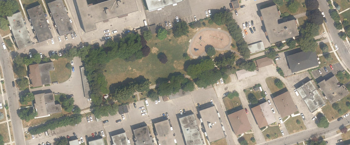 Elijah Park, aerial top-down view